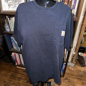 Carhartt navy L pocket workwear streetwear original basic tee